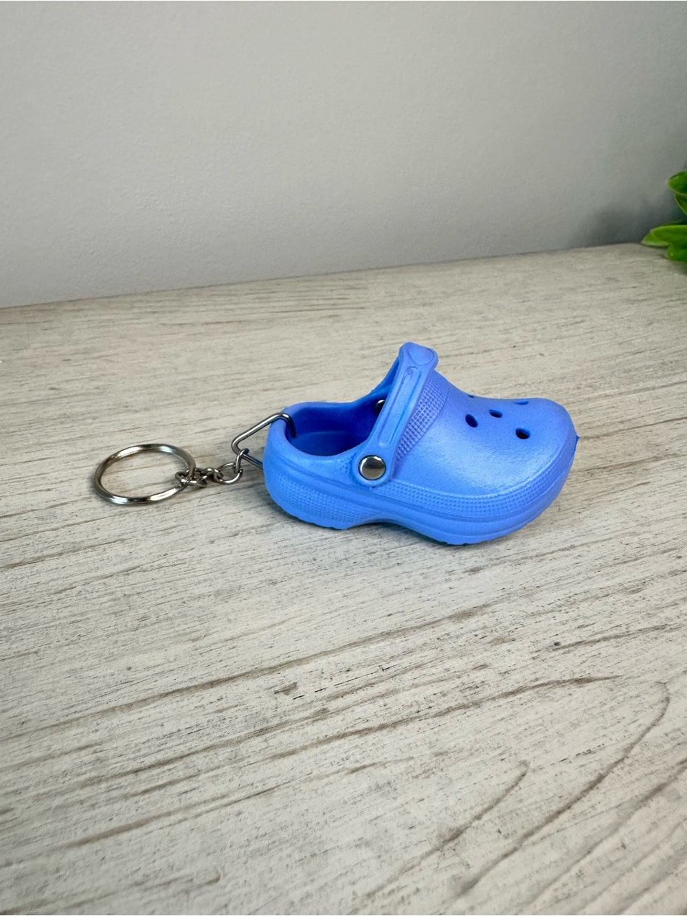 Blue Clog Croc Keychain - Mini Shoe Accessory